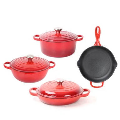 Batterie de cuisine en fonte antiadhésive