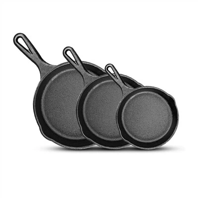 Poêle à frire en fonte pré-assaisonnée